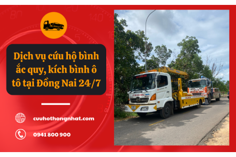 Dịch vụ cứu hộ bình ắc quy, kích bình ô tô tại Đồng Nai 24/7